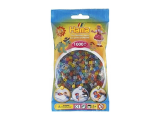Hama | Beutel mit 1000 Midi-Bügelperlen Transparent gemischt - Racher