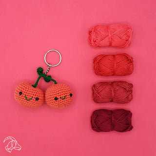 Hardicraft | Cherries Schlüsselanhänger Häkel-Set DIY Kirsche Schlüsselanhänger - Racher