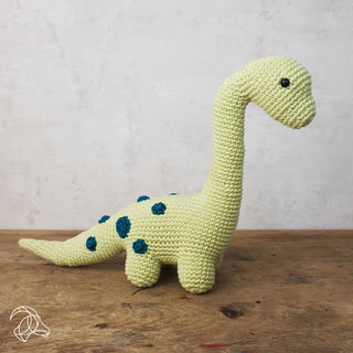 Hardicraft | Dino Brontosaurus Häkel-Set DIY Dinosaurier aus Baumwolle - Racher