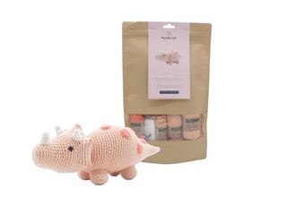 Hardicraft | Dino Triceratops Häkel-Set DIY Dinosaurier aus Baumwolle - Racher