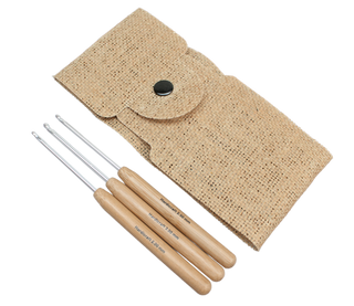 Hardicraft | Häkelnadel-Set 3er Pack Metallnadel mit Bambusgriff - Racher