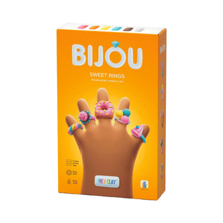 Hey Clay | Knetmasse Bijou Süsse Ringe 3 Dosen Selbsttrocknende Knete - Racher