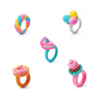 Hey Clay | Knetmasse Bijou Süsse Ringe 3 Dosen Selbsttrocknende Knete - Racher