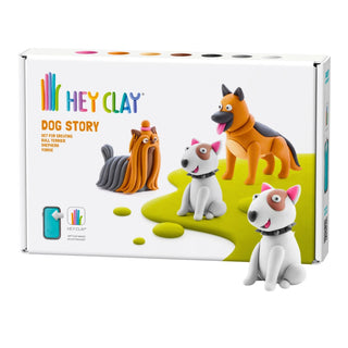 Hey Clay | Knetmasse Hunde 6 Dosen Selbsttrocknende Knete - Racher