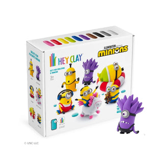 Hey Clay | Knetmasse Minions 15 Dosen Selbsttrocknende Knete - Racher