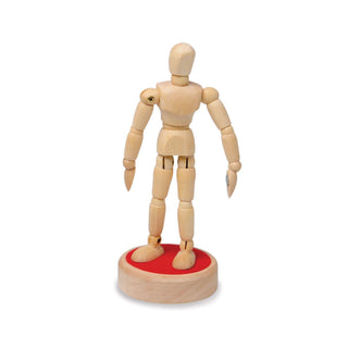 Honsell | Magnet Modellpuppe Holz-Zeichenpuppe 12 cm beweglich mit Magnetfuss - Racher