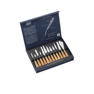 Honsell | Malmesser 12er Set mit flexiblen Holzgriffen Künstler-Malmesser - Racher