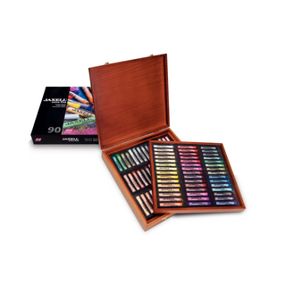 JAXELL | Pastellkreide Extra fein Holzkoffer 90er-Set - Racher