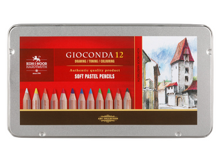 KOH-I-NOOR | Gioconda Künstler-Pastellkreidestifte Metallbox 12er-Set - Racher