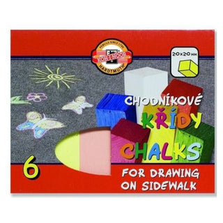 KOH-I-NOOR | Hardtmuth Kreiden – Künstlerkreide Set 6 Stück weich & farbintensiv für Zeichnen & Skizzen - Racher