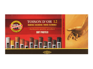 KOH-I-NOOR | Toison d'Or Soft-Pastellkreide Brauntöne 12er-Set - Racher