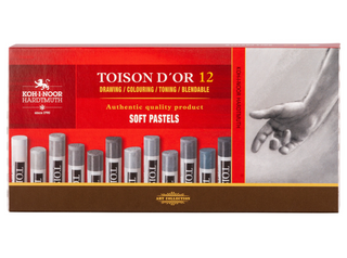 KOH-I-NOOR | Toison d'Or Soft-Pastellkreide Grautöne 12er-Set - Racher
