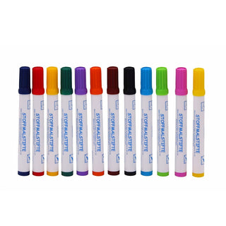 Ledacolor | Stoffmalstift 12er-Set für kreative Textilgestaltung - Racher