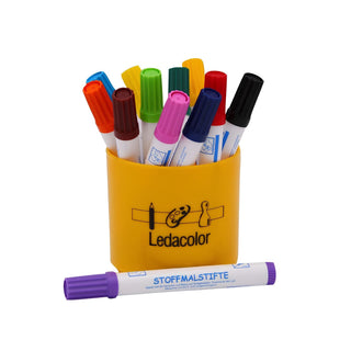 Ledacolor | Stoffmalstift 12er-Set für kreative Textilgestaltung - Racher