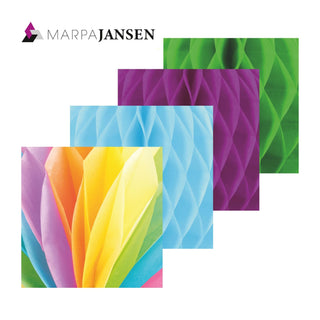 Marpa Jansen | Wabenpapier Bastelpapier dekorativ & vielseitig schwer entflammbar 30-lagig
