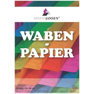 Marpa Jansen | Wabenpapier Bastelpapier dekorativ & vielseitig schwer entflammbar 30-lagig