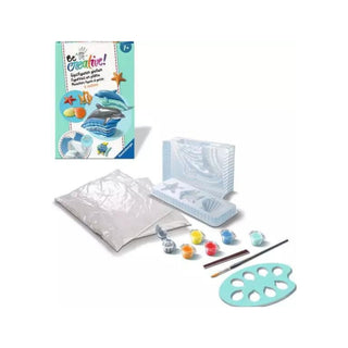 Ravensburger | BeCreative Gipsfiguren Delfin - Bastelset für Kinder ab 7 Jahren - Racher