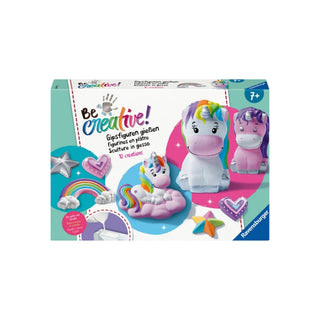 Ravensburger | BeCreative Gipsfiguren Einhorn - Bastelset mit Gipsformen und Farben - Racher