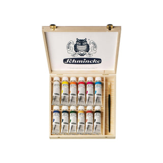 Schmincke | AKADEMIE Öl color Holzkasten 12 x 60ml - Racher
