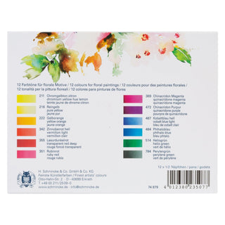 Schmincke | Horadam Aquarell Floral Set Special Edition Alukasten 12 x 1/2 Näpfchen - Racher
