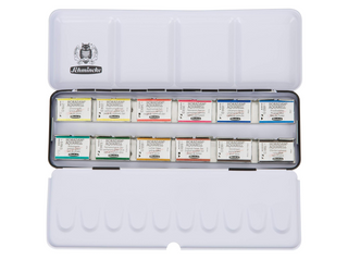 Schmincke | Horadam Aquarell Metallkasten 12 x 1/1 Näpchen - Racher