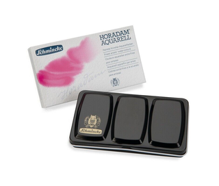 Schmincke | Horadam Aquarell Metallkasten 12 x 1/2 Näpfchen & 1 Pinsel - Racher