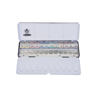 Schmincke | Horadam Aquarell Metallkasten 12 x 1/2 Näpfchen - Racher