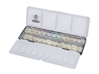 Schmincke | Horadam Aquarell Metallkasten 12 x 1/2 Näpfchen - Racher