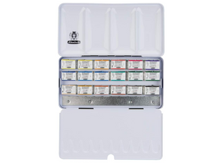 Schmincke | Horadam Aquarell Metallkasten 18 x 1/1 Näpfchen - Racher