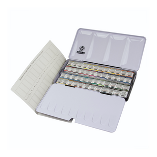 Schmincke | Horadam Aquarell Metallkasten 48 x 1/2 Näpfchen - Racher