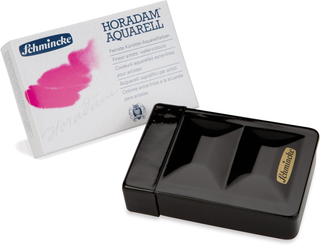 Schmincke | Horadam Aquarell Metallkasten mit 8 x 1/2 Näpfchen, Wassertank - Racher