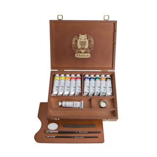 Schmincke | Norma Professional Ölfarben Holzkasten 11 x 35ml + Zubehör - Racher