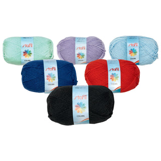 Stafil | Schulwolle Strick- & Häkelwolle 50 g Knäuel, pflegeleicht & bunt - Racher