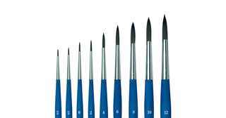 Synthetikpinsel Rund | da Vinci FORTE BASIC Synthetikpinsel für Kindergarten, Schule & Hobby Serie 393 - Racher