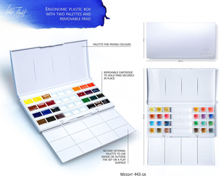 WHITE NIGHTS | Aquarell Kunststoffkasten mit 24 Näpfchen - Racher