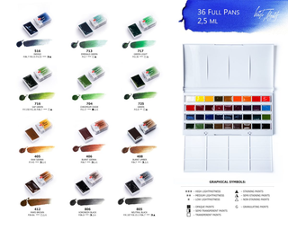 WHITE NIGHTS | Aquarell Kunststoffkasten mit 36 Näpfchen - Racher