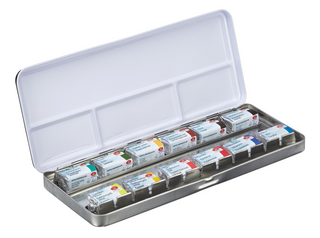 WHITE NIGHTS | Aquarell Metallkasten mit 12 Näpfchen - Racher