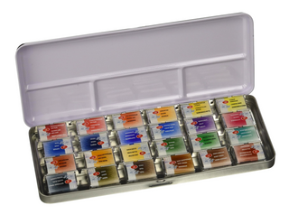 WHITE NIGHTS | Aquarell Metallkasten mit 24 Näpfchen - Racher