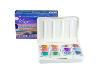 WHITE NIGHTS | Künstler Aquarellfarbe-Set Granulation & Natural Earth - Racher