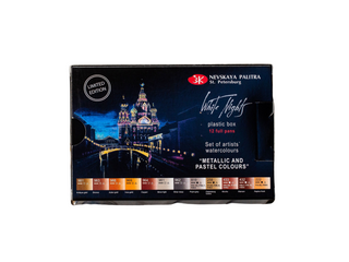 WHITE NIGHTS | Künstler Aquarellfarbe-Set Metallic & Pastel Colours - Racher