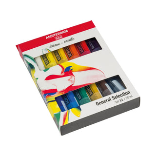 Amsterdam | Acrylic – Acrylfarben Set 12 × 20 ml, hochpigmentiert & lichtecht