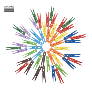 Avantgarde | Holzklammern Bunt 50er Set