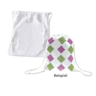 Avantgarde | Turnbeutel aus Baumwolle in weiss und natur