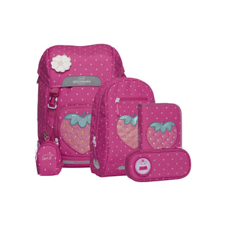 Beckmann | Schulrucksack-Set Classic 6-teilig - Strawberry