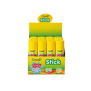 Creall | Glueing Kid's Glue Klebestift 12-Set Schnelltrocknend & auswaschbar (ab 40 °C), Lösungs­mittelfrei