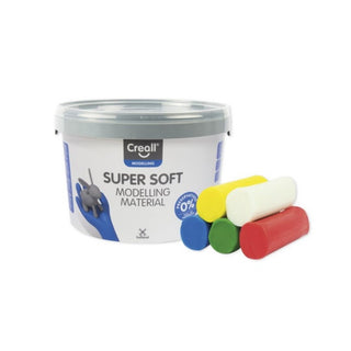 Creall | Modelling Super Soft Superweiche Knete (Bunt) Knetmasse Glutenfrei & Wiederverwendbar, trocknet nicht aus