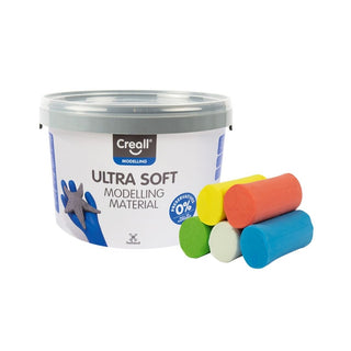 Creall | Modelling Ultra Soft Ultraweiche Knete (Bunt) Knetmasse Glutenfrei & Wiederverwendbar, trocknet nicht aus