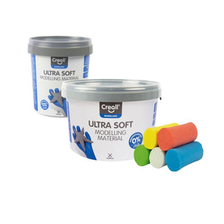 Creall | Modelling Ultra Soft Ultraweiche Knete (Bunt) Knetmasse Glutenfrei & Wiederverwendbar, trocknet nicht aus