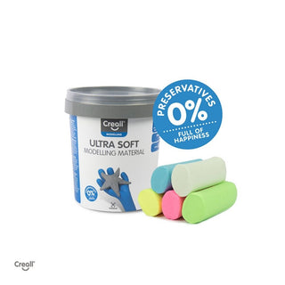 Creall | Modelling Ultra Soft Ultraweiche Knete (Pastell) Knetmasse Glutenfrei & Wiederverwendbar, trocknet nicht aus