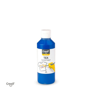 Creall | Tex Stoffmalfarbe 250ml Flasche Gebrauchsfertig, Lichtecht & waschbar bis 30 °C, für Natur- & Synthetikstoffe